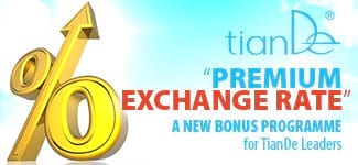 “Premium Exchange Rate”: earn more with the new TianDe bonus system!
